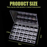 Plastic Storage Jewelry Box for Nail Rhinestones Earrings
