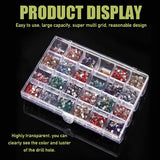 Plastic Storage Jewelry Box for Nail Rhinestones Earrings