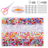 24 Grids Smile Acrylic Letter Beads Kit DIY Bracelet Necklace Beads Set