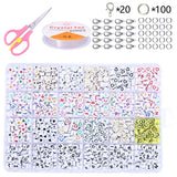 24 Grids Smile Acrylic Letter Beads Kit DIY Bracelet Necklace Beads Set