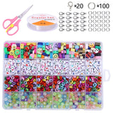 24 Grids Smile Acrylic Letter Beads Kit DIY Bracelet Necklace Beads Set