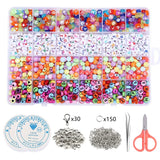 Smiley Letter Beads Box Set with Tools for DIY Crafts