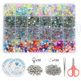 Smiley Letter Beads Box Set with Tools for DIY Crafts