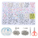 Smiley Letter Beads Box Set with Tools for DIY Crafts