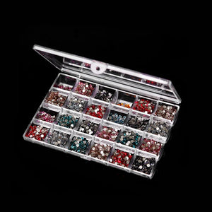 24 Grids Transparent Jewelry Bead Ring Earring Storage Box Acrylic Container
