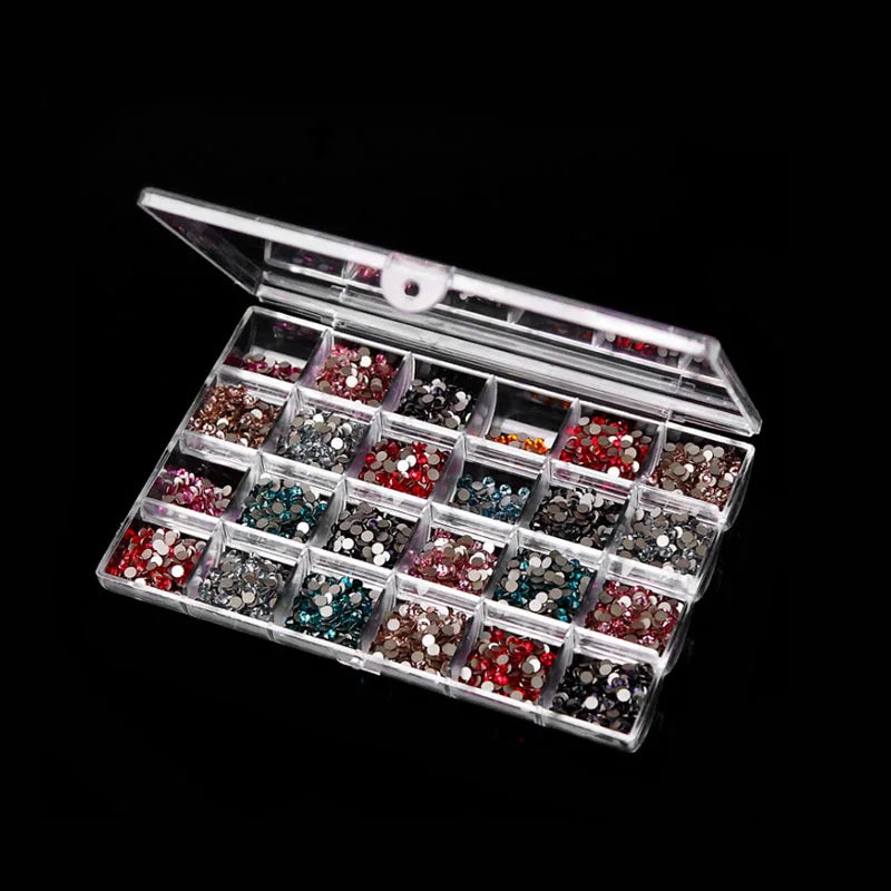 24 Grids Transparent Jewelry Bead Ring Earring Storage Box Acrylic Container