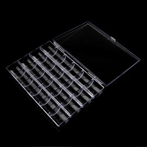 24 Grids Jewelry Bead Ring Earring Storage Box Acrylic Container