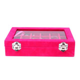 Velvet Jewelry Box Organizer for Rings Earrings Necklaces Makeup 20*15*4.5cm