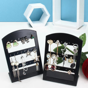 24 Holes Ear Hook Plastic Storage Rack Jewelry Stand Holder