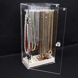 Acrylic Necklace Display Stand 24 Hook Rotation Jewelry Storage Box