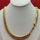 24K YGF Solid 5mm Wheat Round Franco Chain Pendant Necklace STAMP Lobster Clasp