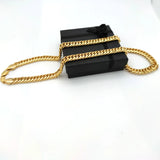 24K YGF Solid 5mm Wheat Round Franco Chain Pendant Necklace STAMP Lobster Clasp