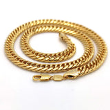 24K YGF Solid 5mm Wheat Round Franco Chain Pendant Necklace STAMP Lobster Clasp