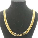 24K YGF Solid 5mm Wheat Round Franco Chain Pendant Necklace STAMP Lobster Clasp