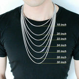 24K YGF Solid 5mm Wheat Round Franco Chain Pendant Necklace STAMP Lobster Clasp