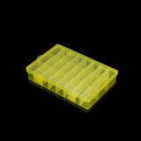 24 Lattice Double-button Transparent Plastic Box Jewelry Storage