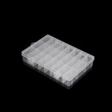 24 Lattice Double-button Transparent Plastic Box Jewelry Storage