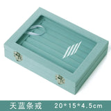 Lattice Flannelette Jewelry Box Organizer Display Storage Case