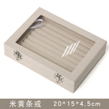 Lattice Flannelette Jewelry Box Organizer Display Storage Case