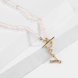 925 Silver Button Baroque Pearl Pendant Necklace for Women's Accessories