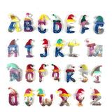 24 Letters Keychain Epoxy Resin Mold for DIY Jewelry Crafting