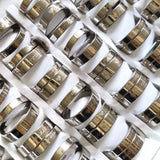 24 PCS Classic Couple Rings Set Stainless Steel Wedding Lover's Romantic Gift