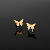 24 PCS Minimalist Stainless Steel Butterfly Heart Stud Earrings for Women