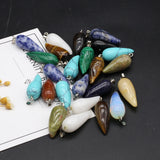 24 PCS Turquoise Opal Stone Pendant Jewelry Making Necklace Earring Gift