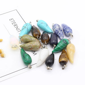 24 PCS Turquoise Opal Stone Pendant Jewelry Making Necklace Earring Gift