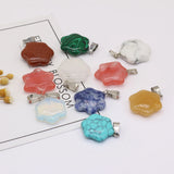 24 PCS Natural Turquoise Opal Sodalite Star Pendant DIY Jewelry Making