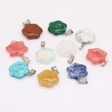 24 PCS Natural Turquoise Opal Sodalite Star Pendant DIY Jewelry Making