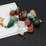 24 PCS Malachite Drop Shape Stone Pendant for Jewelry Making Necklace Charm Gift
