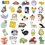 24 Pack Enamel Backpack Pins Set Anime Lapel Pins Bulk Lot Button Pins