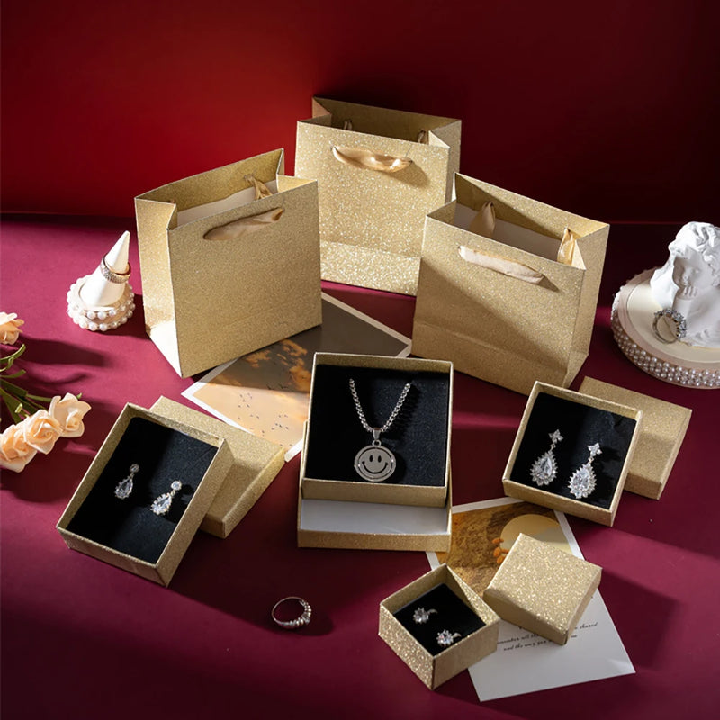 24-Pack Cardboard Jewelry Display Organizer Box Tray Holder