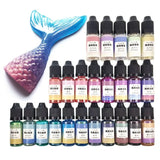 24 Pcs 10ML Crystal Epoxy Resin Pigment UV Resin Coloring Dye