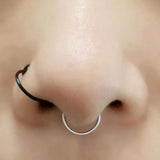 24 Pcs 20G Stainless Nose Hoop Cartilage Ear Septum Set in Colourful Silver