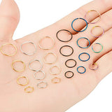 24 Pcs 20G Stainless Nose Hoop Cartilage Ear Septum Set in Colourful Silver