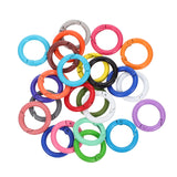 24 Pcs Circle Spring Clip Spring Clamp Round Carabiner Snap Spring Snap Clip