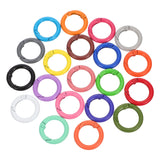 24 Pcs Circle Spring Clip Spring Clamp Round Carabiner Snap Spring Snap Clip