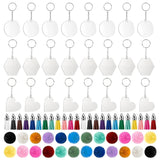 24 Pcs Acrylic Keychain Blanks with Tassels for DIY Projects