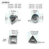 24 Pcs Mini Geometry Cookie Cutter Mold Stainless Steel