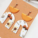 24 Pcs Geometric Polymer Clay Cutters with Earring Cards and Hooks