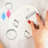 24 Pcs Geometric Polymer Clay Cutters with Earring Cards and Hooks