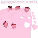 24 Pc Polymer Clay Cutters Set with Earring Cards & Hooks