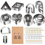 24 Pc Polymer Clay Cutters Set with Earring Cards & Hooks
