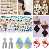 24 Pcs Polymer Clay Cutters Set with Earring Cards and Hooks