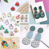 Polymer Clay Earring Making Kit with 24 Pcs Clay, Cards, Hooks