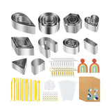 Polymer Clay Earring Making Kit with 24 Pcs Clay, Cards, Hooks