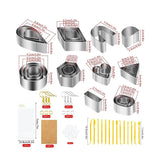 Polymer Clay Earring Cutters Set, 24 Pc with Cards & Hooks