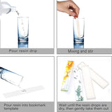 24 Pcs/Set Silicone Bookmark Mold DIY Epoxy Resin Jewelry Craft Transparent